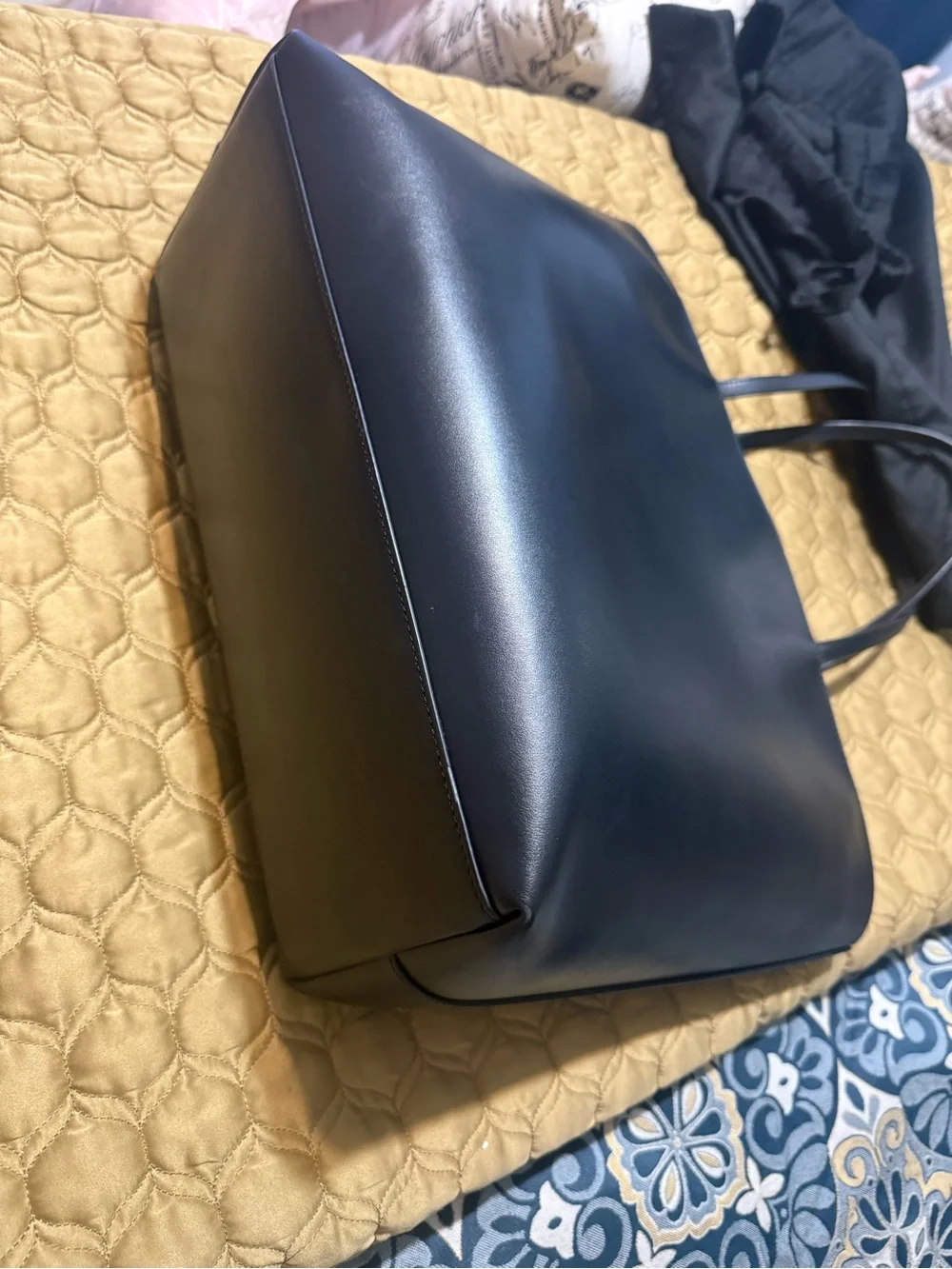 Dolce & Gabbana Black Leather Embossed DG Tote
